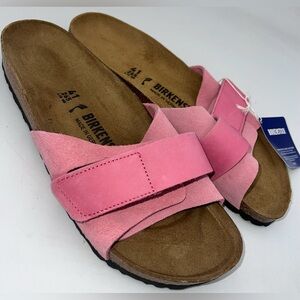 NEW Birkenstock Oita Suede Sandal - Candy Pink NARROW - EU 41/ US 10 Ladies NWB